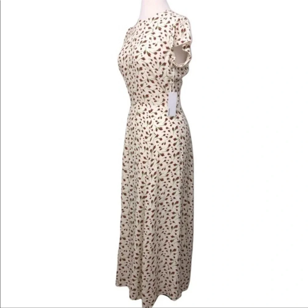 NWT. Reformation Gavin Open Back Dress in Marion Print Size 6 - Picture 4 of 10